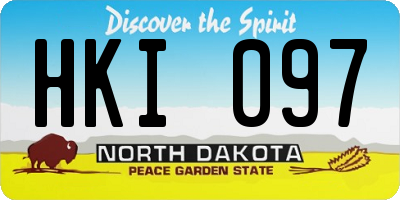 ND license plate HKI097