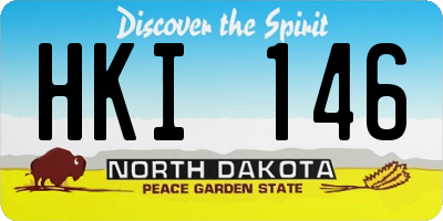 ND license plate HKI146