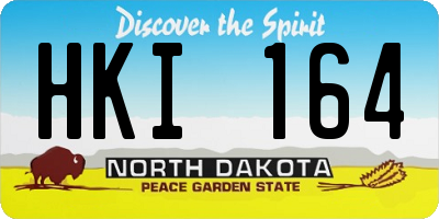 ND license plate HKI164