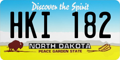 ND license plate HKI182