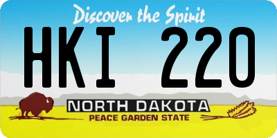 ND license plate HKI220