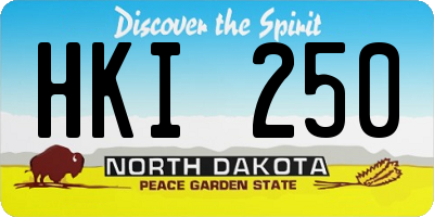 ND license plate HKI250