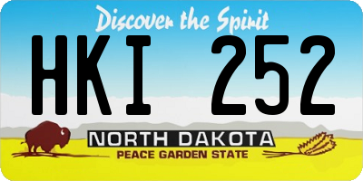 ND license plate HKI252