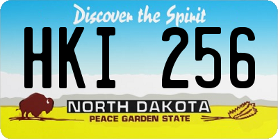 ND license plate HKI256