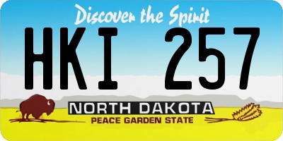 ND license plate HKI257