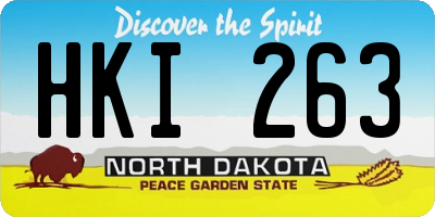 ND license plate HKI263