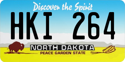 ND license plate HKI264