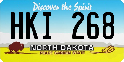 ND license plate HKI268