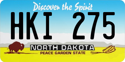 ND license plate HKI275