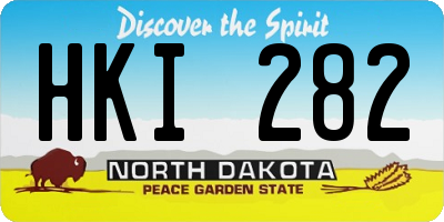 ND license plate HKI282