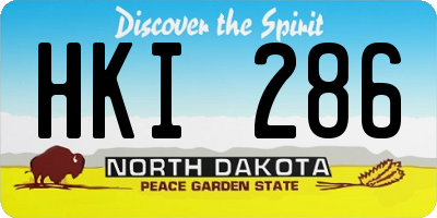 ND license plate HKI286