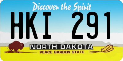 ND license plate HKI291
