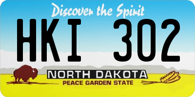 ND license plate HKI302