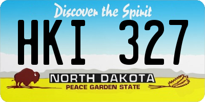 ND license plate HKI327
