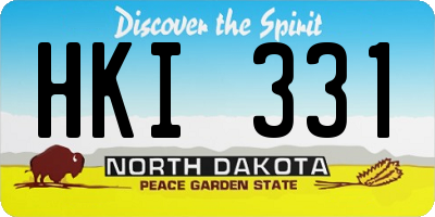 ND license plate HKI331