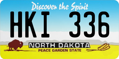 ND license plate HKI336