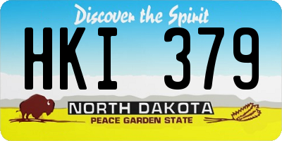 ND license plate HKI379