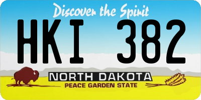 ND license plate HKI382