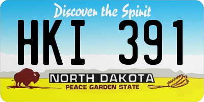 ND license plate HKI391