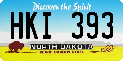 ND license plate HKI393