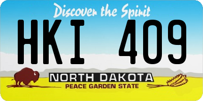 ND license plate HKI409