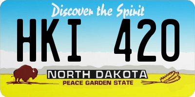 ND license plate HKI420