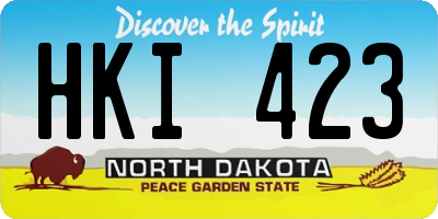 ND license plate HKI423