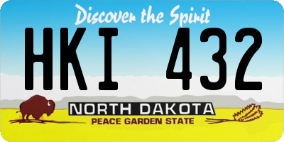 ND license plate HKI432