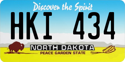 ND license plate HKI434