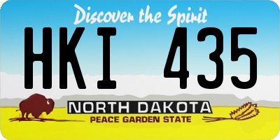 ND license plate HKI435