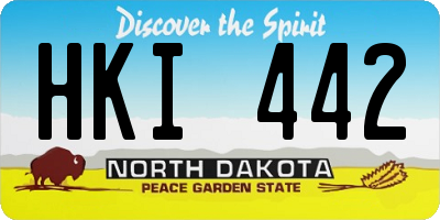 ND license plate HKI442