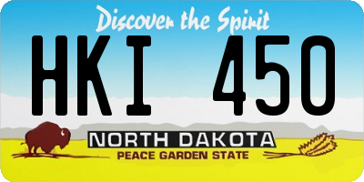 ND license plate HKI450