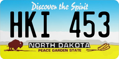 ND license plate HKI453