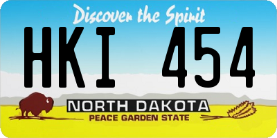 ND license plate HKI454