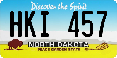 ND license plate HKI457