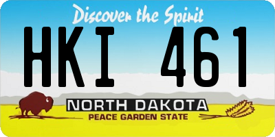 ND license plate HKI461