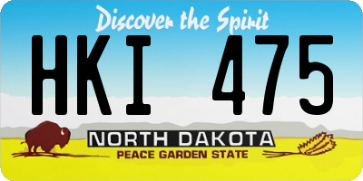 ND license plate HKI475