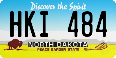 ND license plate HKI484