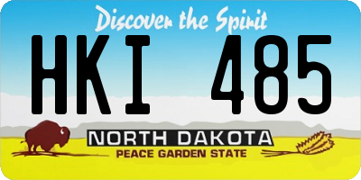 ND license plate HKI485