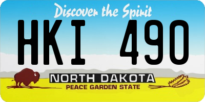 ND license plate HKI490