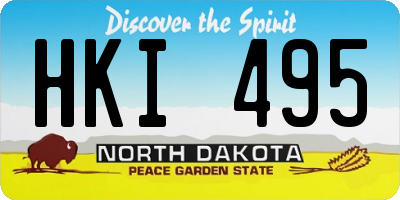 ND license plate HKI495