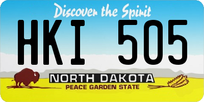 ND license plate HKI505