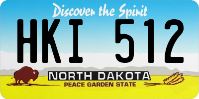 ND license plate HKI512