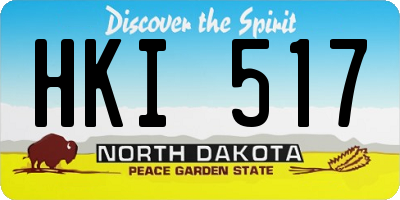 ND license plate HKI517