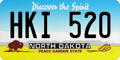 ND license plate HKI520