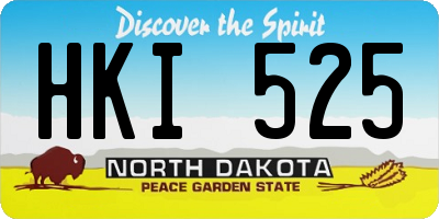 ND license plate HKI525
