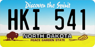 ND license plate HKI541