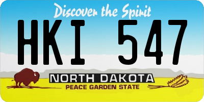 ND license plate HKI547