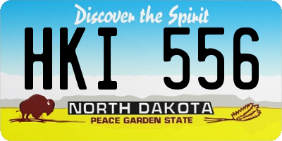 ND license plate HKI556
