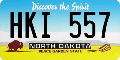 ND license plate HKI557